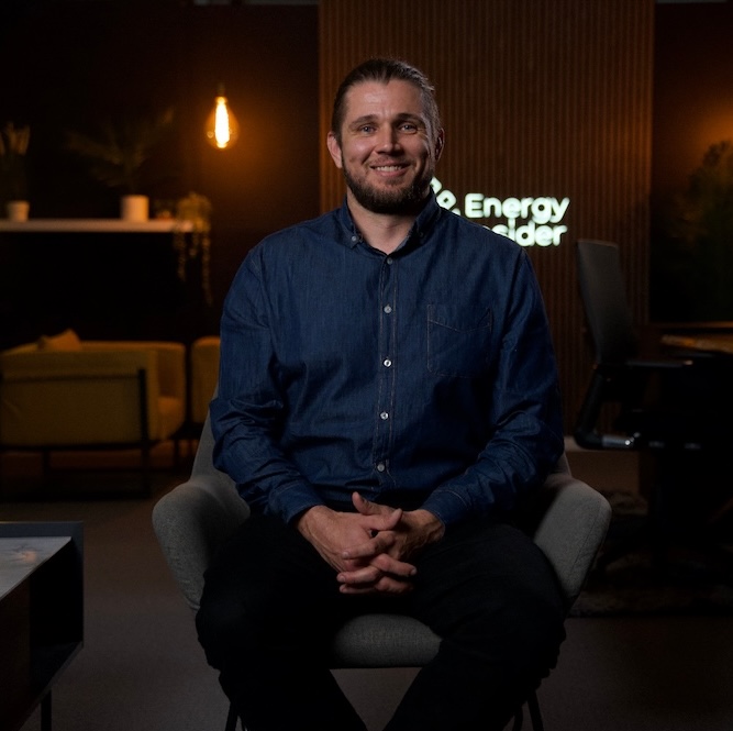 Bryce read from DOF sitting on a chair